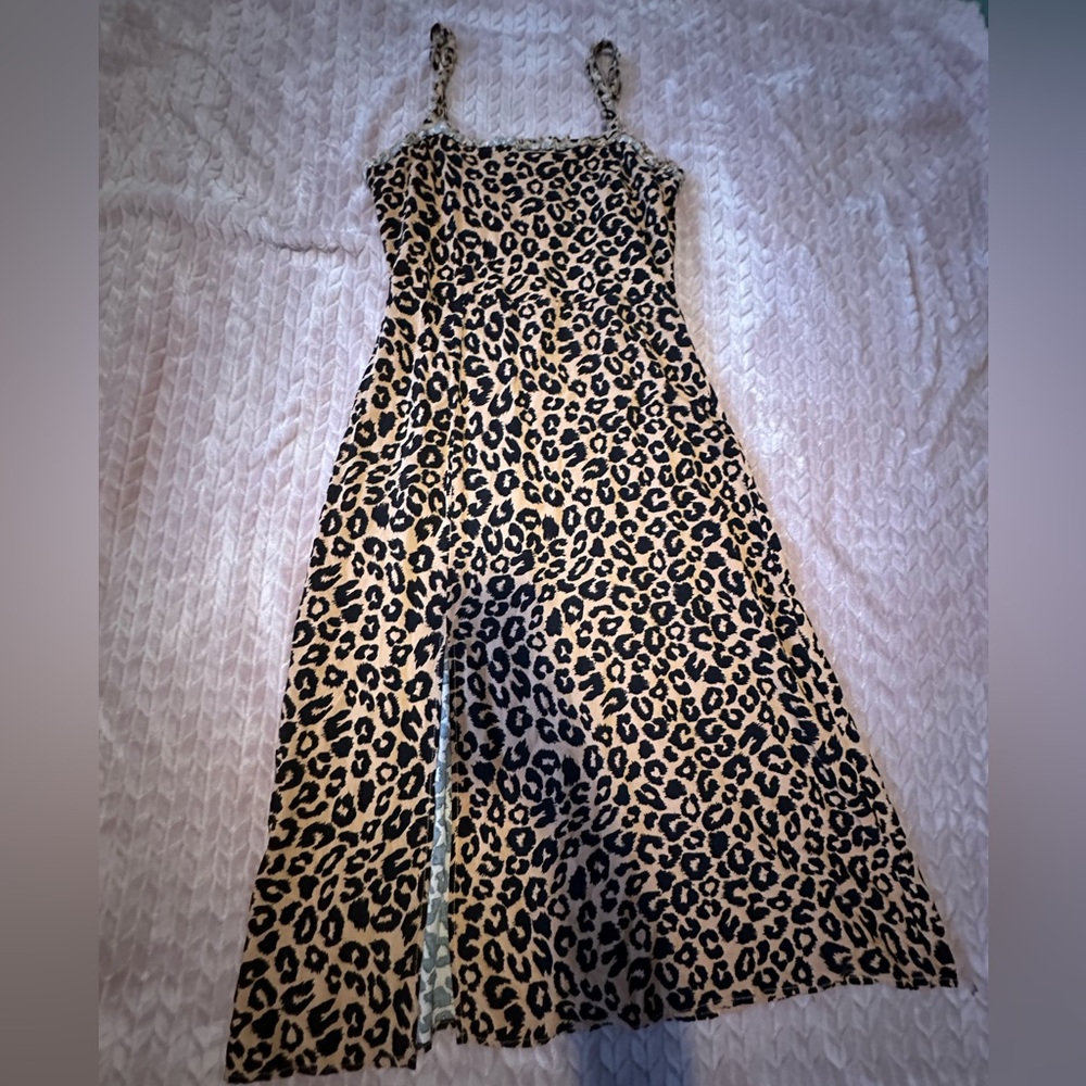 Mid length cheetah dress